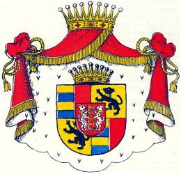 Erb Lamberků z knihy J. Županiče a F. Stellnera Encyklopedie knížecích rodů zemí Koruny české (Aleš Skřivan ml. 2001)