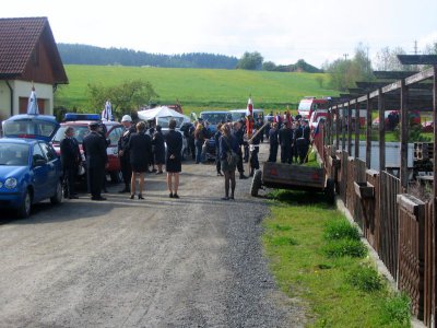 Účastníci se scházeli u Růžičků