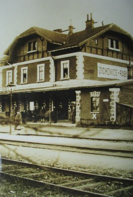Žichovické nádraží rok 1929 